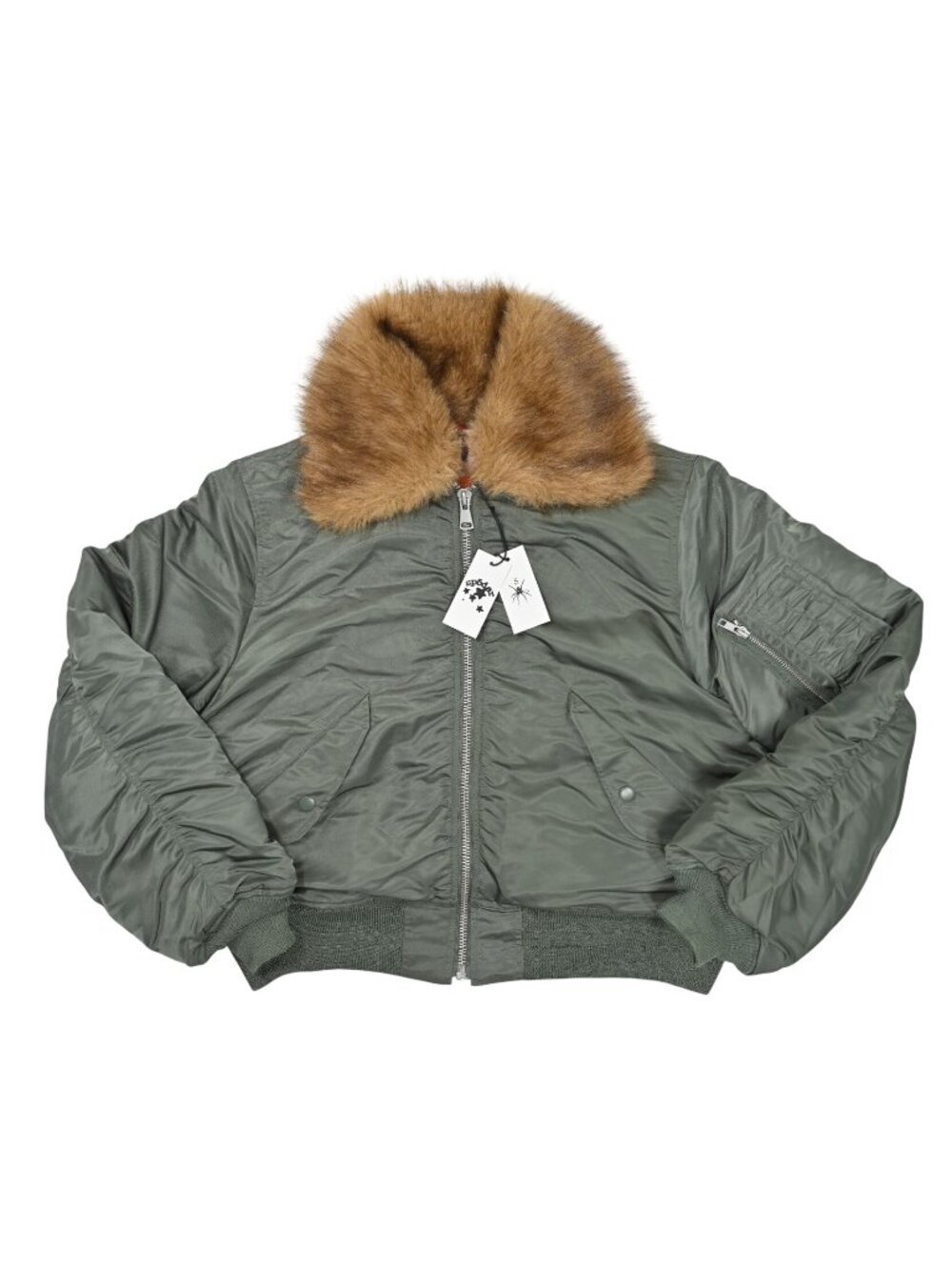 Sp5der Bomber Flight Jacket in Army Green